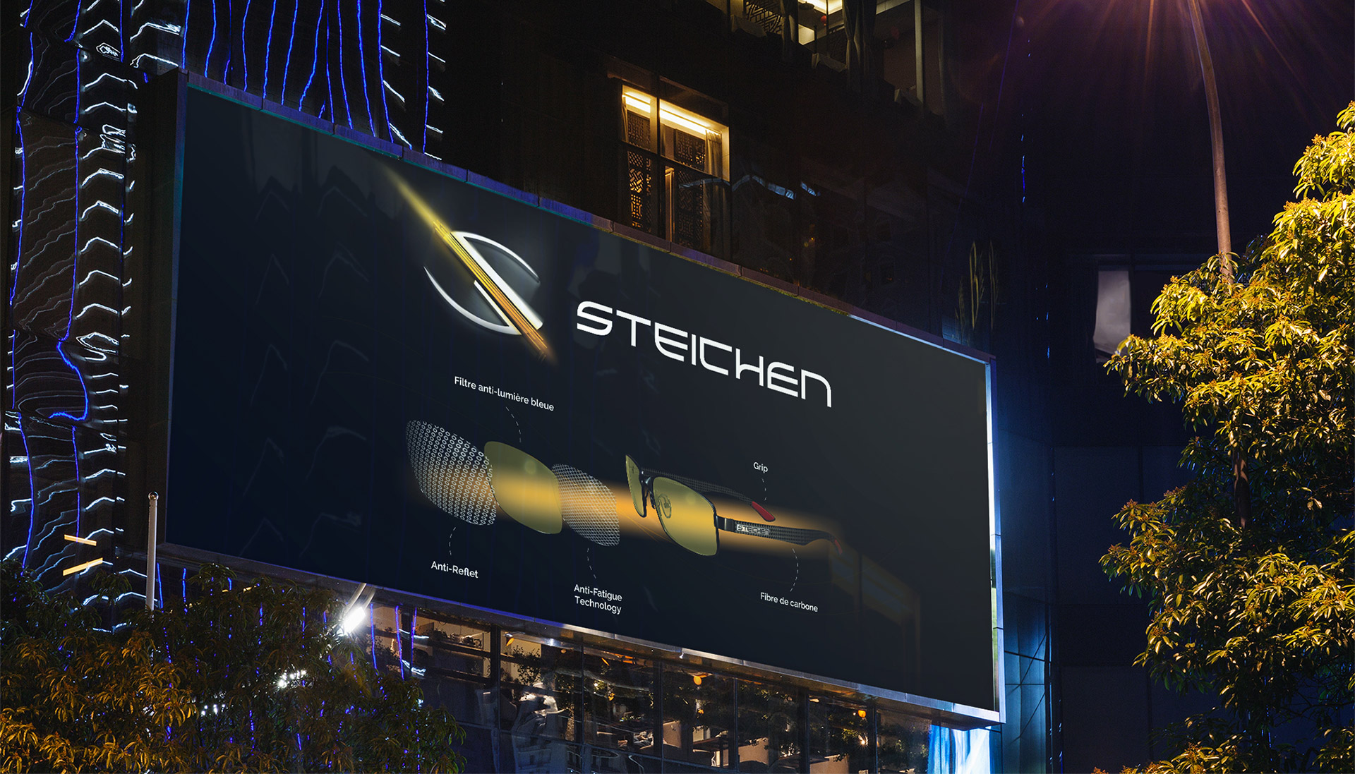 Steichen Optics gaming esport glasses street ad