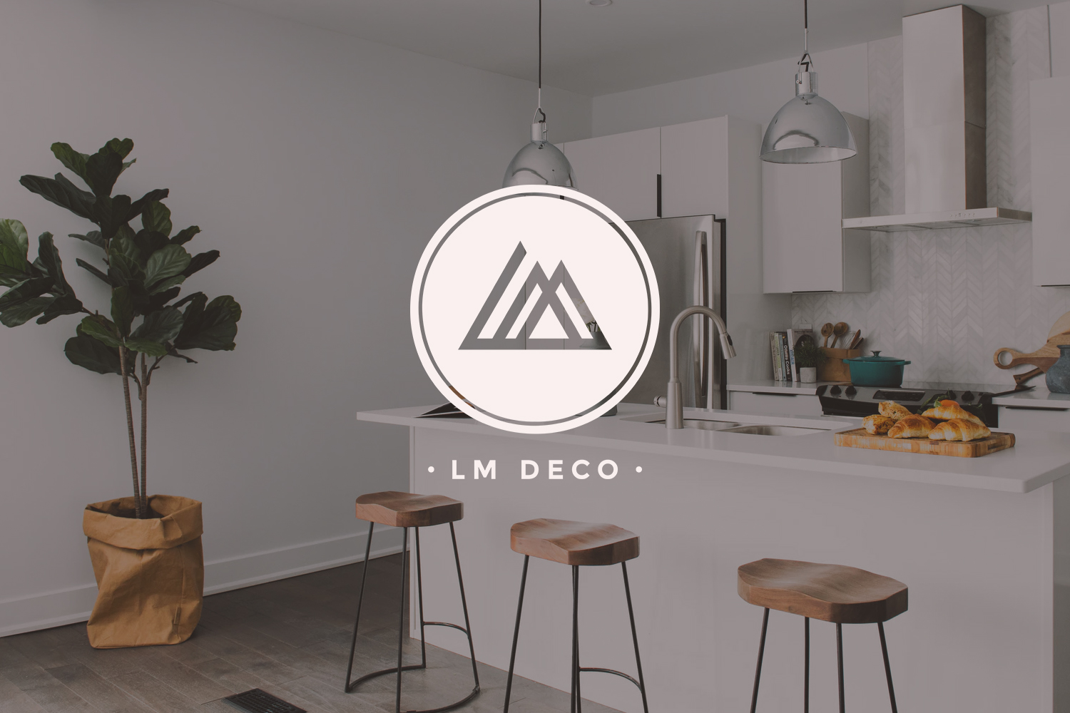 Logotype brand branding identity LM Deco indoor design architecture
