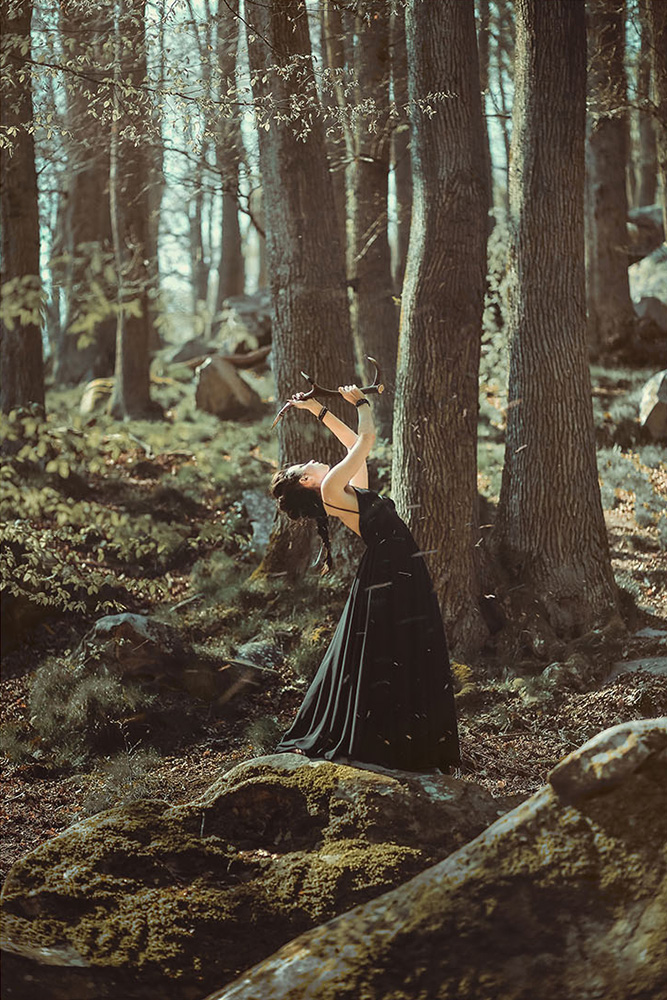 Moondust jewelry inspired by Sami Lappish traditions, shaman dance in the forest